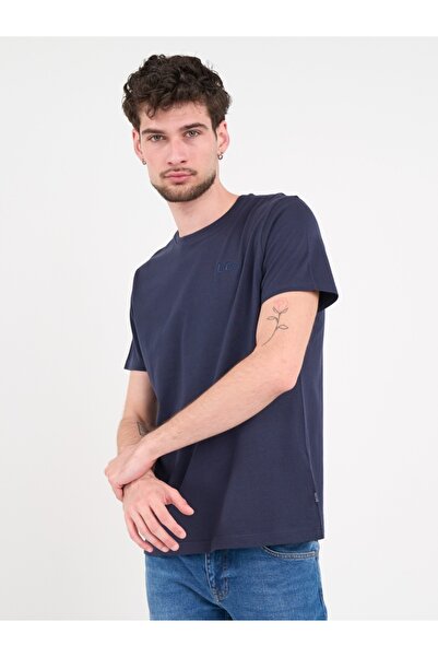 Lee Cooper - Tricou barbat de culoare uniforma cu detalii logo