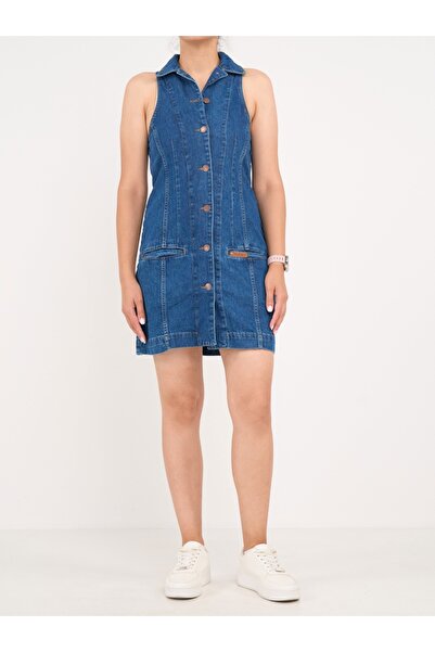 Lee Cooper - Rochie dama denim cu nasturi