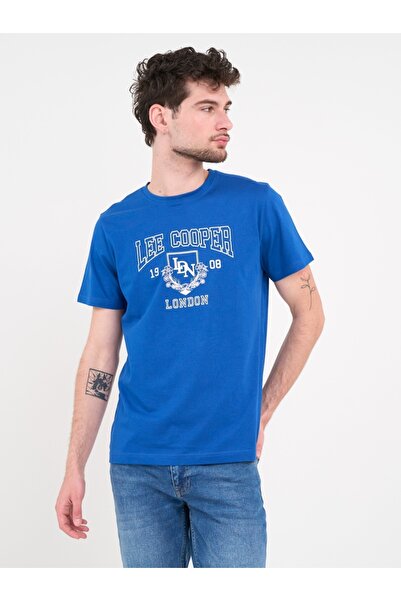 Lee Cooper - Tricou barbat de culoare uniforma cu imprimeu grafic