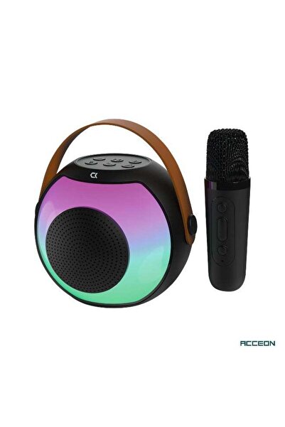 ACCEON Mini Portable Karaoke Machine with Wireless Microphone - 5W Bluetooth ...