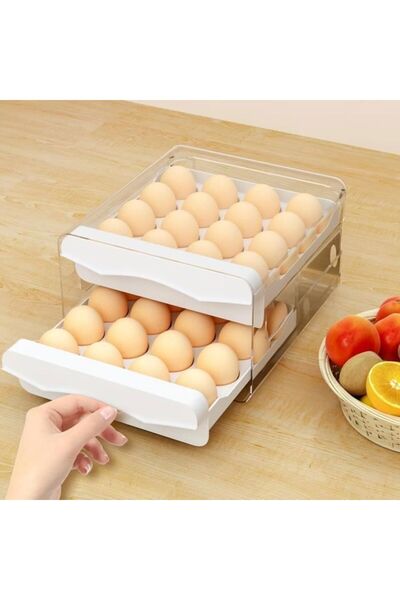 STARSTAR 32-piece storage box/egg carton rack with transparent plastic shelves
