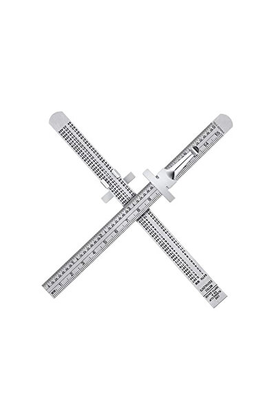 STARSTAR 6-inch (15 cm) stainless steel pocket ruler with detachable clip, po...