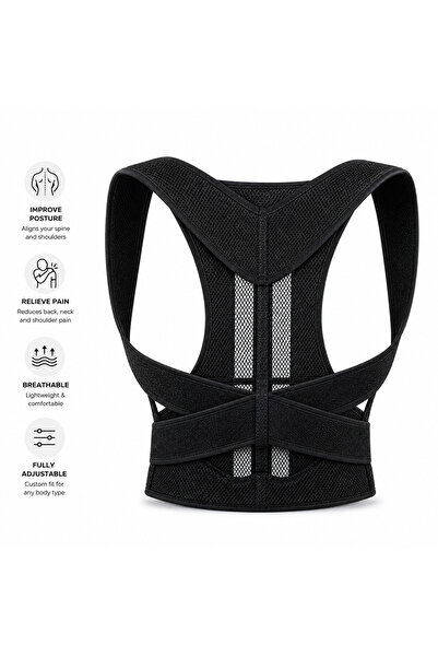 Generic Brand Adjustable Back Posture Corrector Brace for Men & Women | Upper...