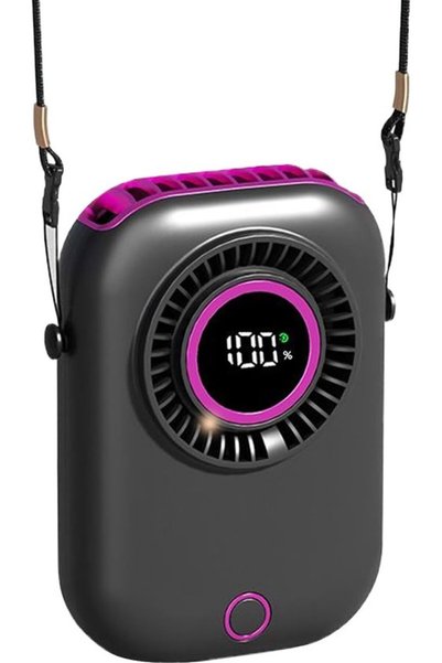 Morvena Picks Ventilator portabil pentru gât, 5 viteze cu șnur și iluminare a...