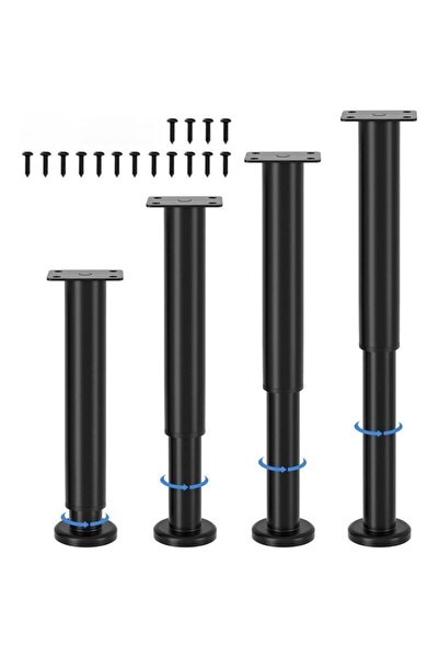STARSTAR Set of 4 adjustable furniture legs, with a height adjustment range o...