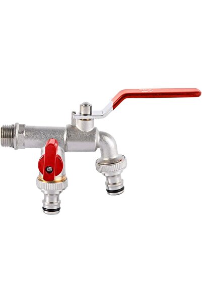 STARSTAR Outdoor dual-outlet faucet, G1/2 brass faucet, garden hose diverter,...