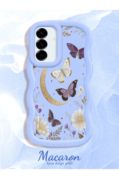 CHICASELUX Samsung Galaxy A36/A56 Compatible Wavy Frame Moon Butterfly and Fl...