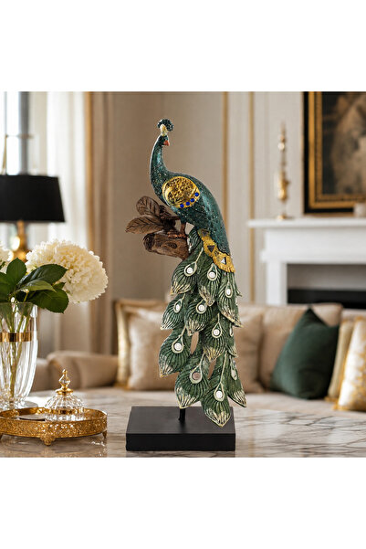 Dania 40X15Cm Luxury Decorative Peacock Figurine - Artistic Design with Luxur...