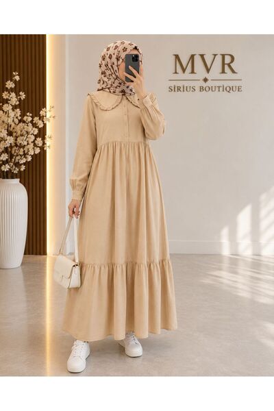 MVR Sirius Boutique Viyana Elbise Bej
