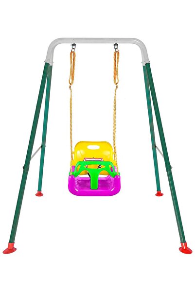 FUNZ مجموعة أرجوحة للأطفال 3 في 1 مع إطار للاستخدام الداخلي والخارجي، أرجوحة ...