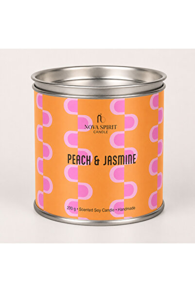 Nova Spirit Candle Peach&Jasmine - Kokulu Soya Mum