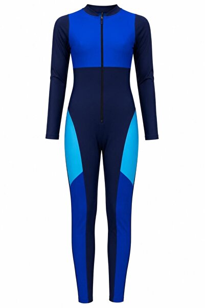 FEATHERLAND Women’s One-Piece Full-Coverage Swimsuit with Long Sleeves, Full-...