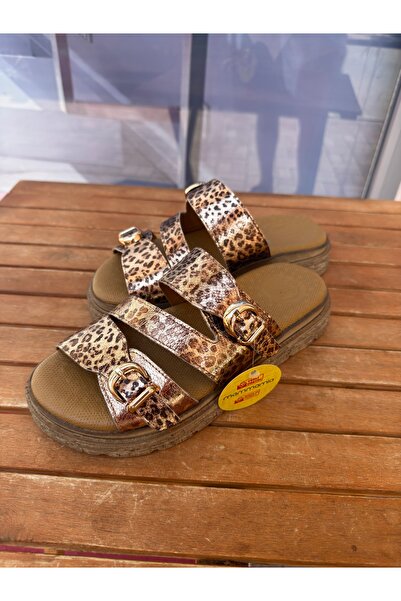 Mammamia D26Yt-6050 Günlük Rose Leopar Kadın Terlik