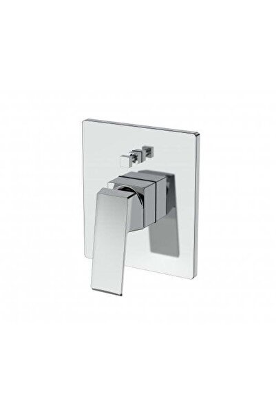 Generic Square Mixer Face Two-Line Shower German Chrome - Bayern