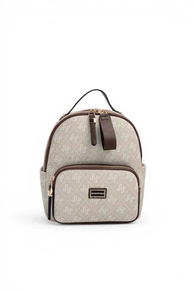 Silver Polo حقيبة ظهر نسائية من Stone - Brown Monogram SP1130