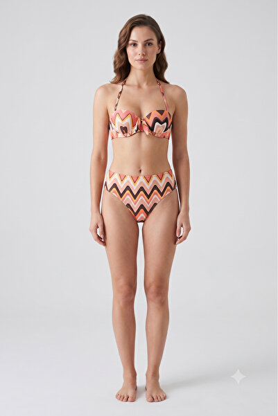 JOLT Set bikini cu susținere pentru talie înaltă pentru femei – Set de costum...