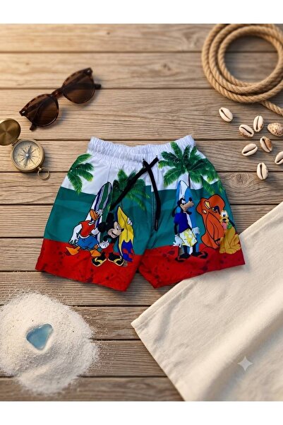 mikam Children's Waiter Shorts New Patterned Shorts Swim Shorts
