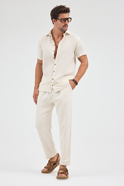 Heaven Ephesus Men's Trousers - Cotton Linen Trousers - 5080