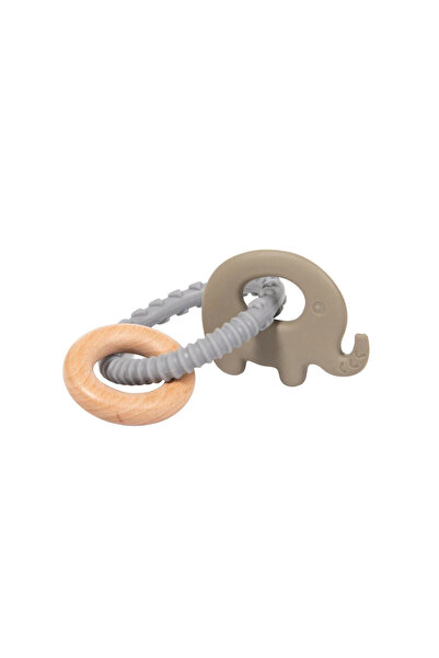 Bo Jungle Inel de dentiție din silicon B-Silicone, Elefant, Albastru