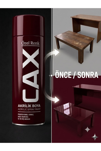 caxcolors CAX Akrilik Sprey Boya - Sehpa Masa Mobilya Boyası Kendin Yap (DIY)...