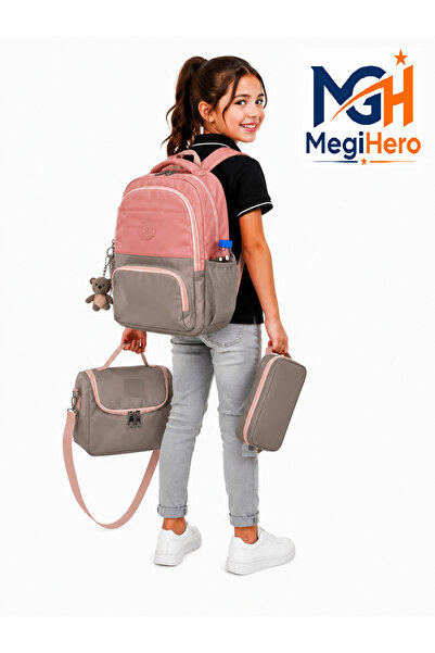 MegiHero İlk Okul Çantası 3'lü Set Suya Dayanıklı Çocuk Sırt ilkokul Çantası ...
