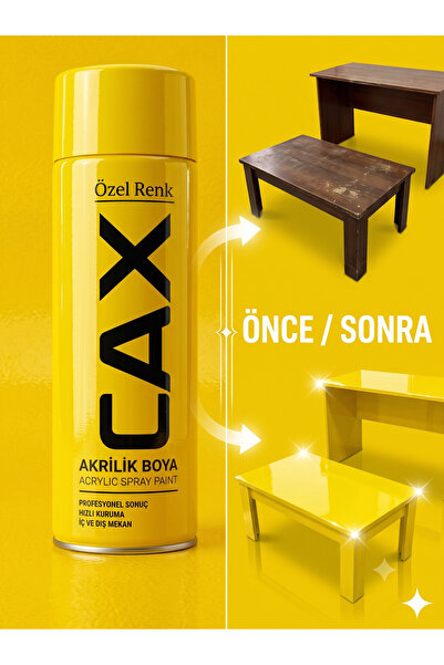 caxcolors CAX Akrilik Sprey Boya - Sehpa Masa Mobilya Boyası Kendin Yap (DIY)...