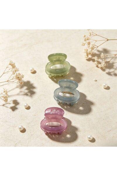 idei Set of 3 mini hair clips 2.5 cm, colors delivered randomly, practical ha...
