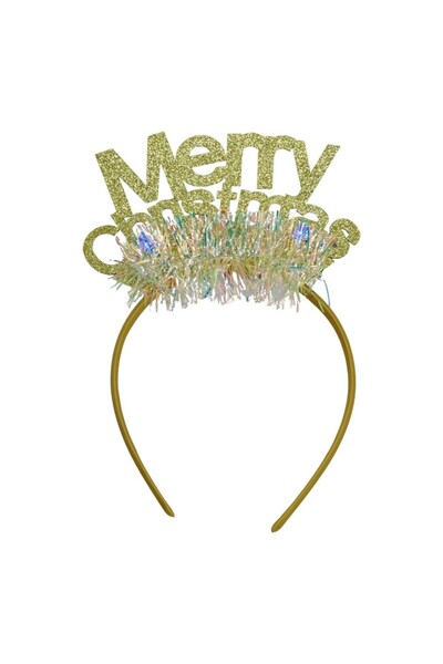 Rao Bentita/cerc Mery Cristmas, Culoare Auriu cu Beteala, Marime Standard,