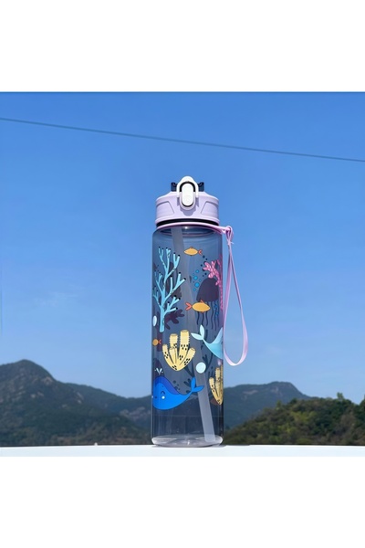 Choice3 750ml Transparent ocean 750ml Dinosaur Water Bottle For Kids Water Si...
