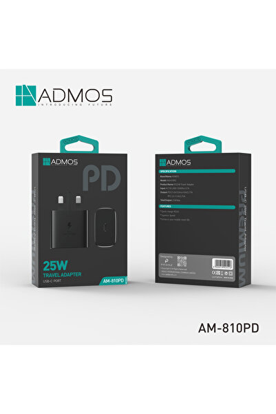 ADMOS محول سفر USB-C للشحن السريع |   شاحن حائط بتقنية Power Delivery 3.0 لله...
