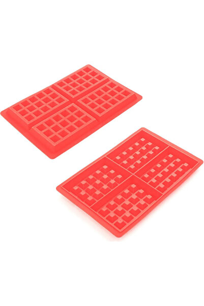 STARSTAR Two silicone waffle molds, suitable for Belgian waffle ovens and waf...