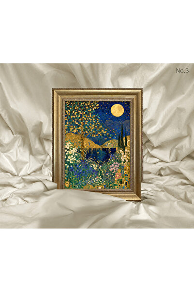 Vetro Design Art Nouveau - Tablou înrămat cu lună și reflectare de lună