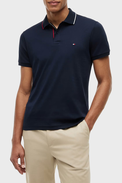 Tommy Hilfiger Cotton Slim Fit Buttoned Polo Collar t Shirt Men's Polo Collar...