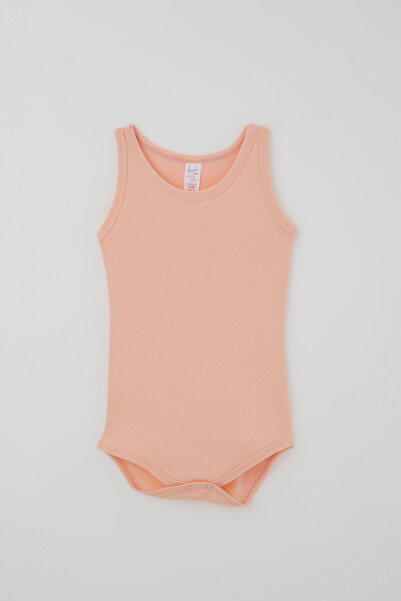 Breeze Girl's Snap-On Athlete Bodysuit Basic 1-3 Years, Salmon