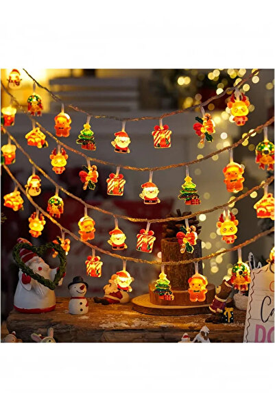 TAPIT أضواء عيد الميلاد بطول 1.5 متر مع 10 مصابيح LED، أضواء ملونة لتزيين شجر...