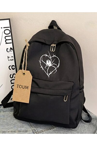 Toum Spider Printed School, Course, Course Backpack