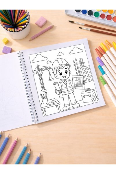 metafortoys Professions Coloring Book – 21X20 cm I 40 Visuals I for Children and Adults