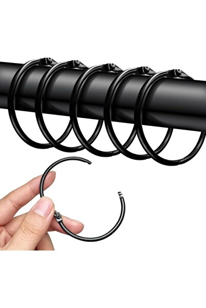 Morvena Picks 100 de inele pentru perdele, 50 mm, cleme rotunde pentru perdel...