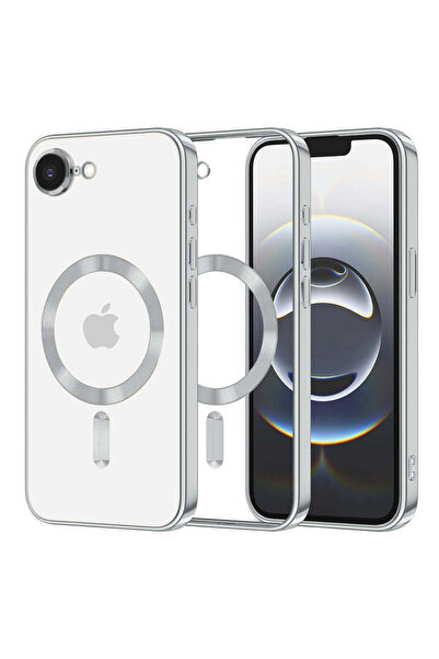 Techsuit Husă pentru iPhone 16e, Lux Crystal MagSafe, argintiu - argintiu