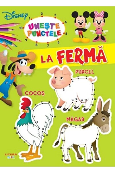 Litera Disney Bebe. Uneste punctele. La ferma