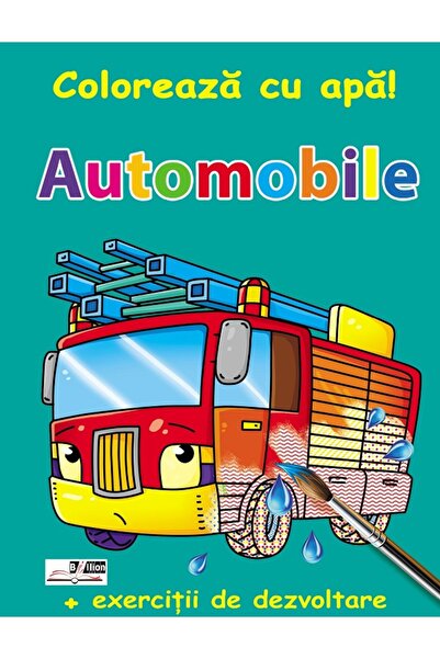 Biblion Automobile. Coloreaza cu apa! + Exercitii de dezvoltare
