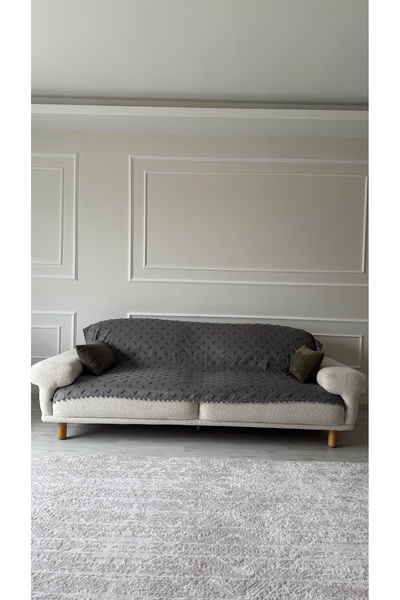 DİLETTO Home Bohemian Striped Tasseled Sofa Bed Sofa Cover 190X220