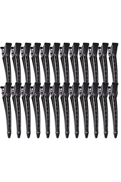 STARSTAR 30 pieces of 8.5cm metal hair clips with holes, black hair clips for...
