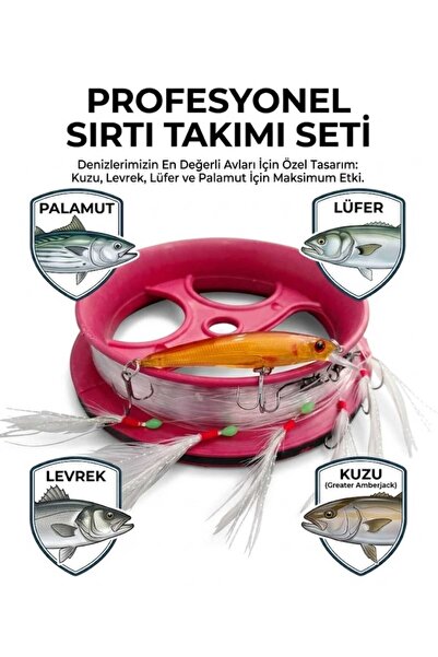 hobim Efsane Sırtı Takımı ( Tekne Avcılığı ) Simli 6 Köstekli Horoz Tüyü Çapa...