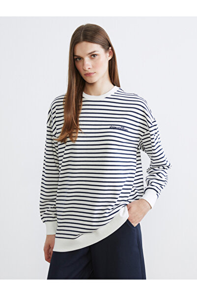 LC Waikiki Striped Crew Neck Women's Sweatshirt Tunic