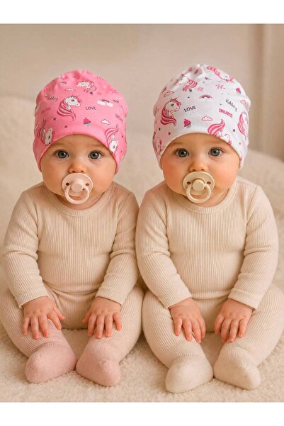 Lumos Trade Lumos Baby&Mom 2'li Unicorn Desenli Yenidoğan Bebek Bere Seti %10...