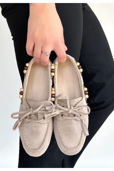 DMR Elegance Elora mink suede ballet flats