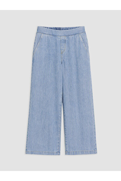 LC Waikiki Nevavm Wideleg Women's Jean Trousers with Elastic Waist and Differ...