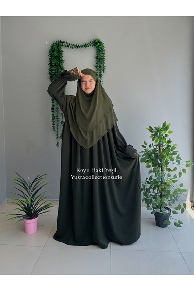 Yüsra Collection Erva Abaya and Short Sufle Set of 2