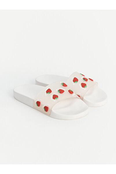 LC Waikiki Alita City Strawberry Printed Girls' Slippers with a Difference